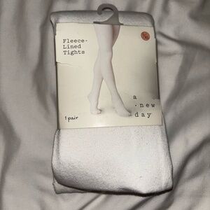 A New Day White Fleece-Lined Tights